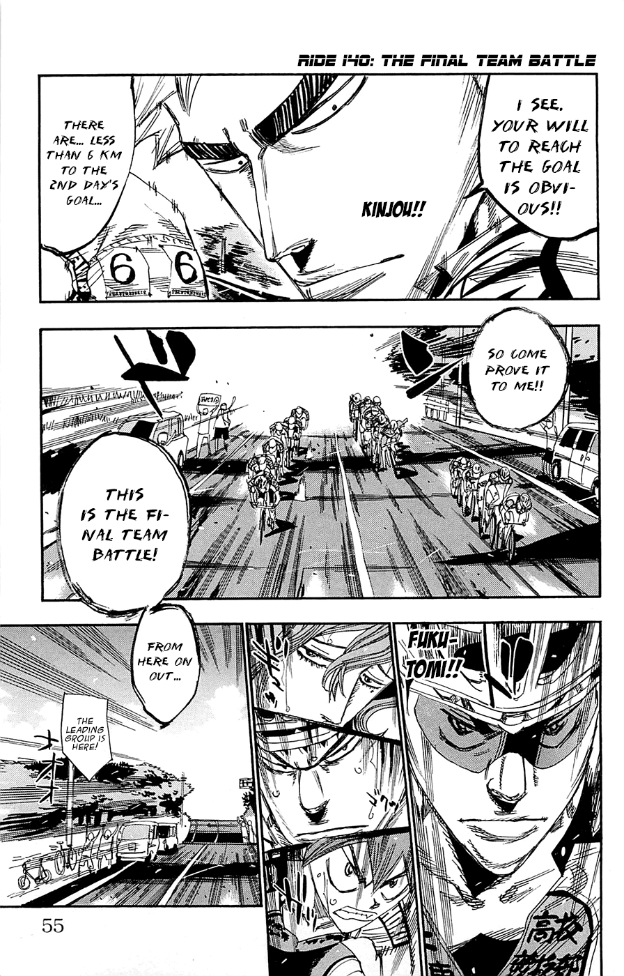 Yowamushi Pedal chapter 140 page 1