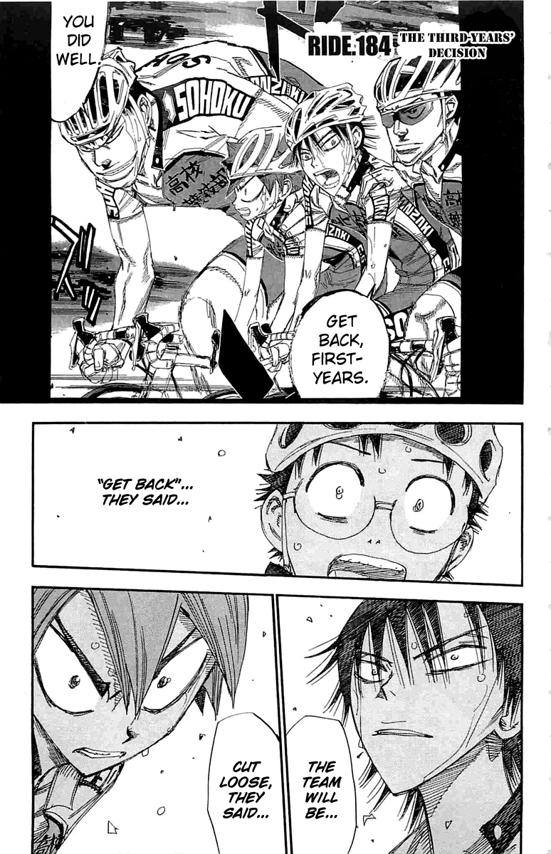 Yowamushi Pedal chapter 184 page 1