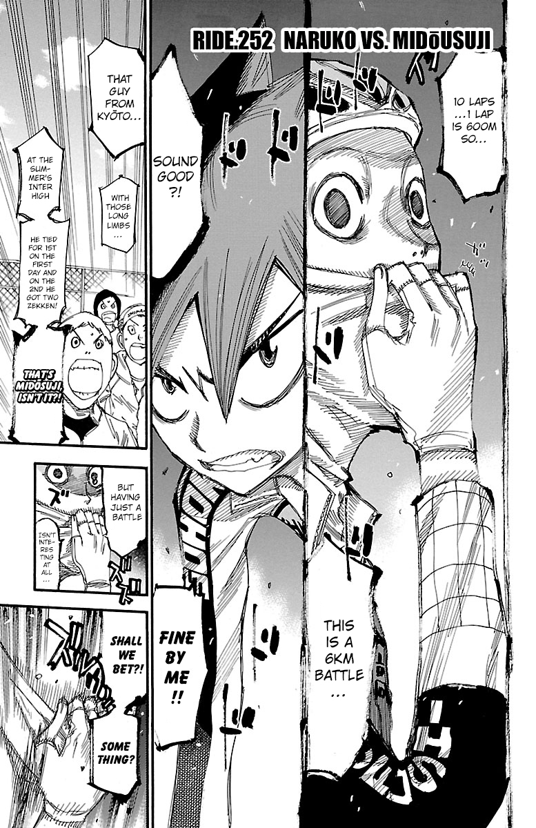 Yowamushi Pedal chapter 252 page 1