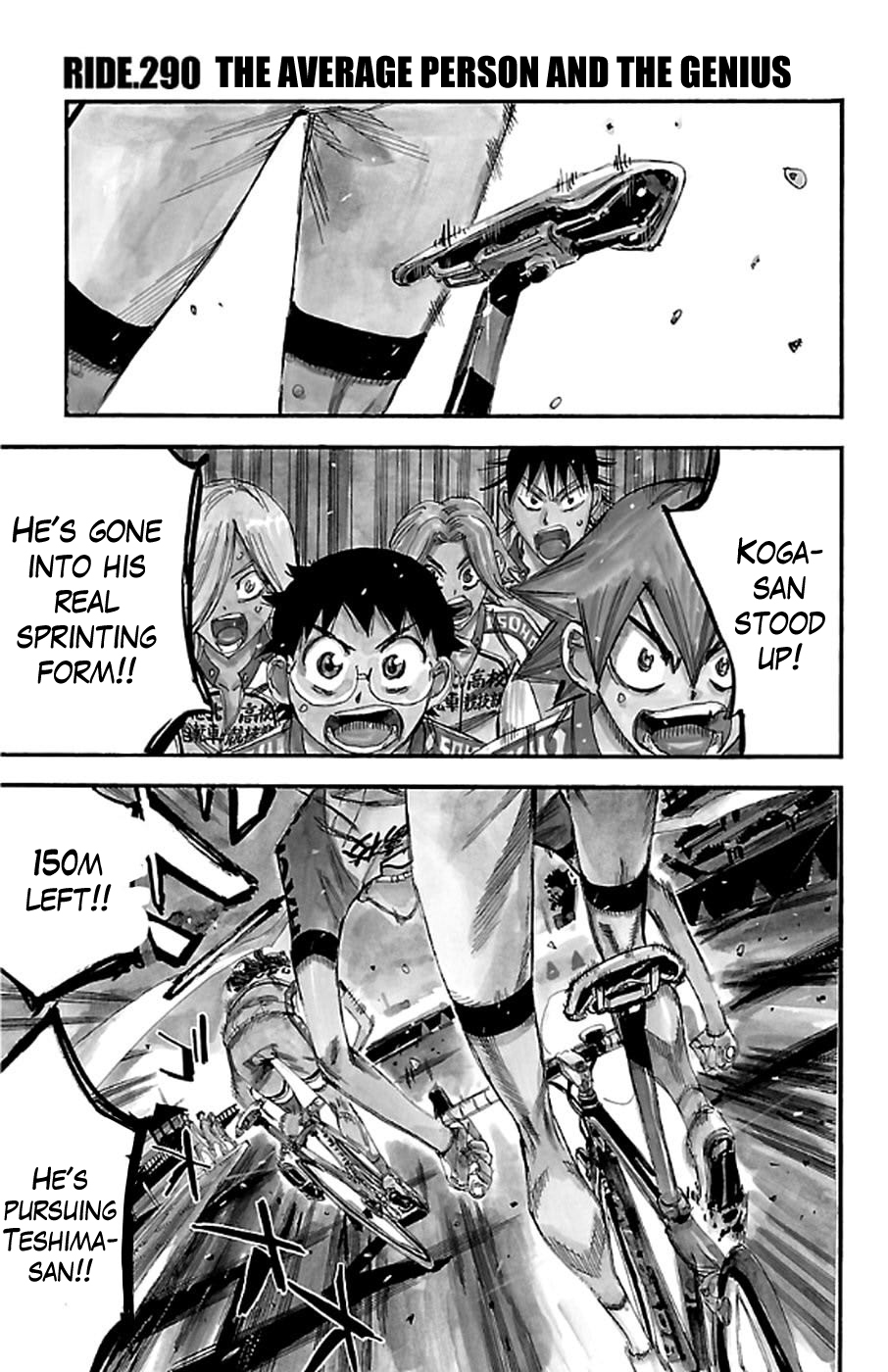 Yowamushi Pedal chapter 290 page 1