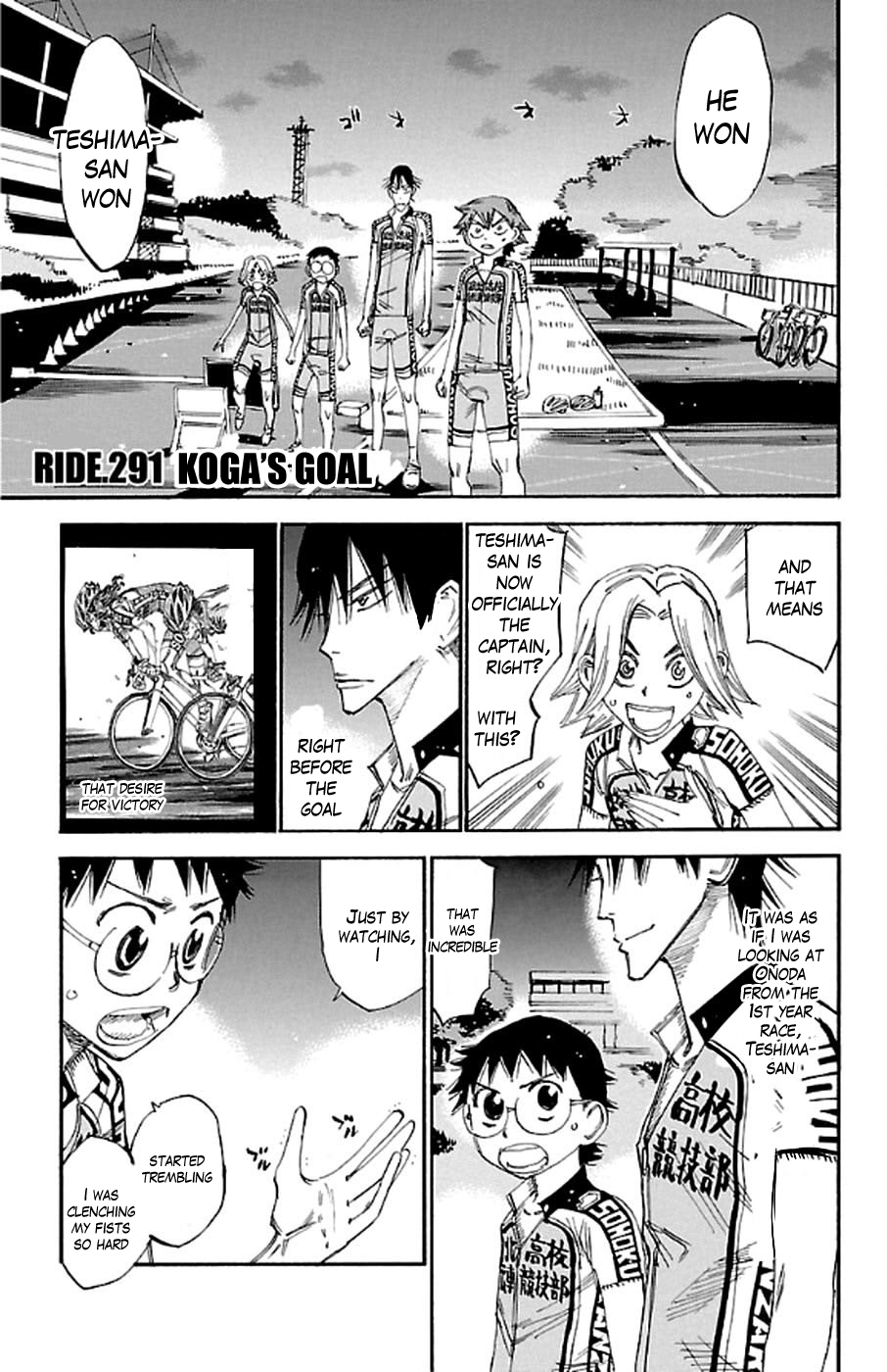 Yowamushi Pedal chapter 291 page 1