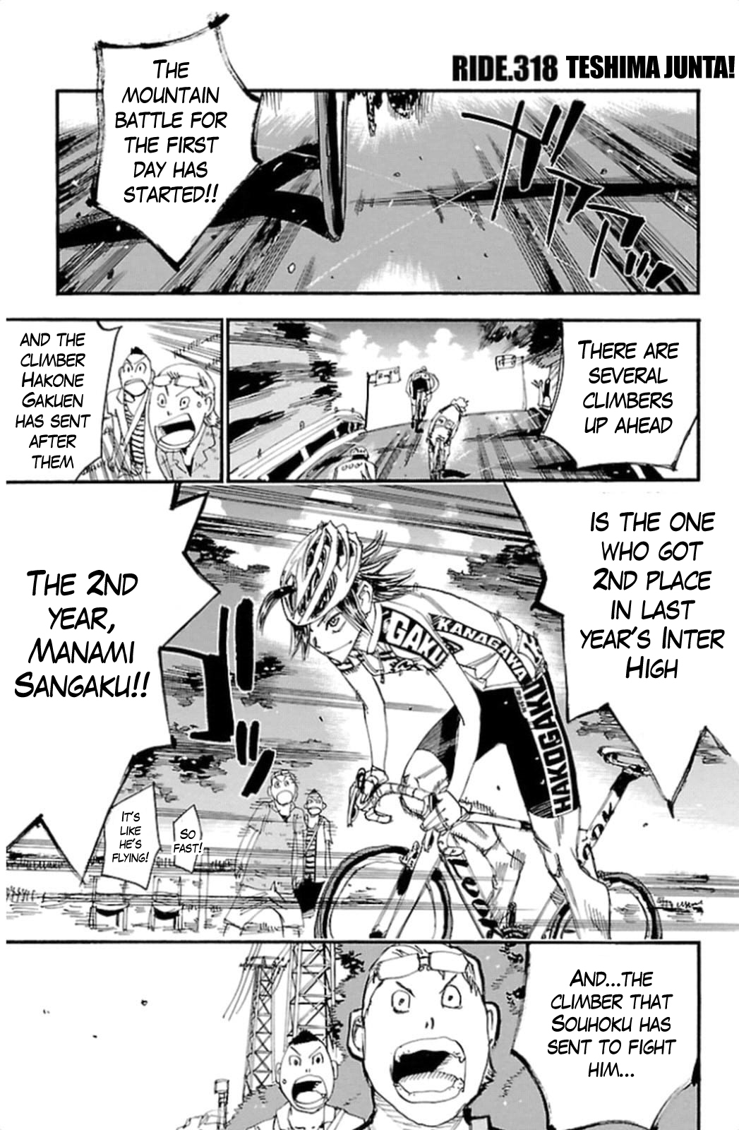 Yowamushi Pedal chapter 318 page 1