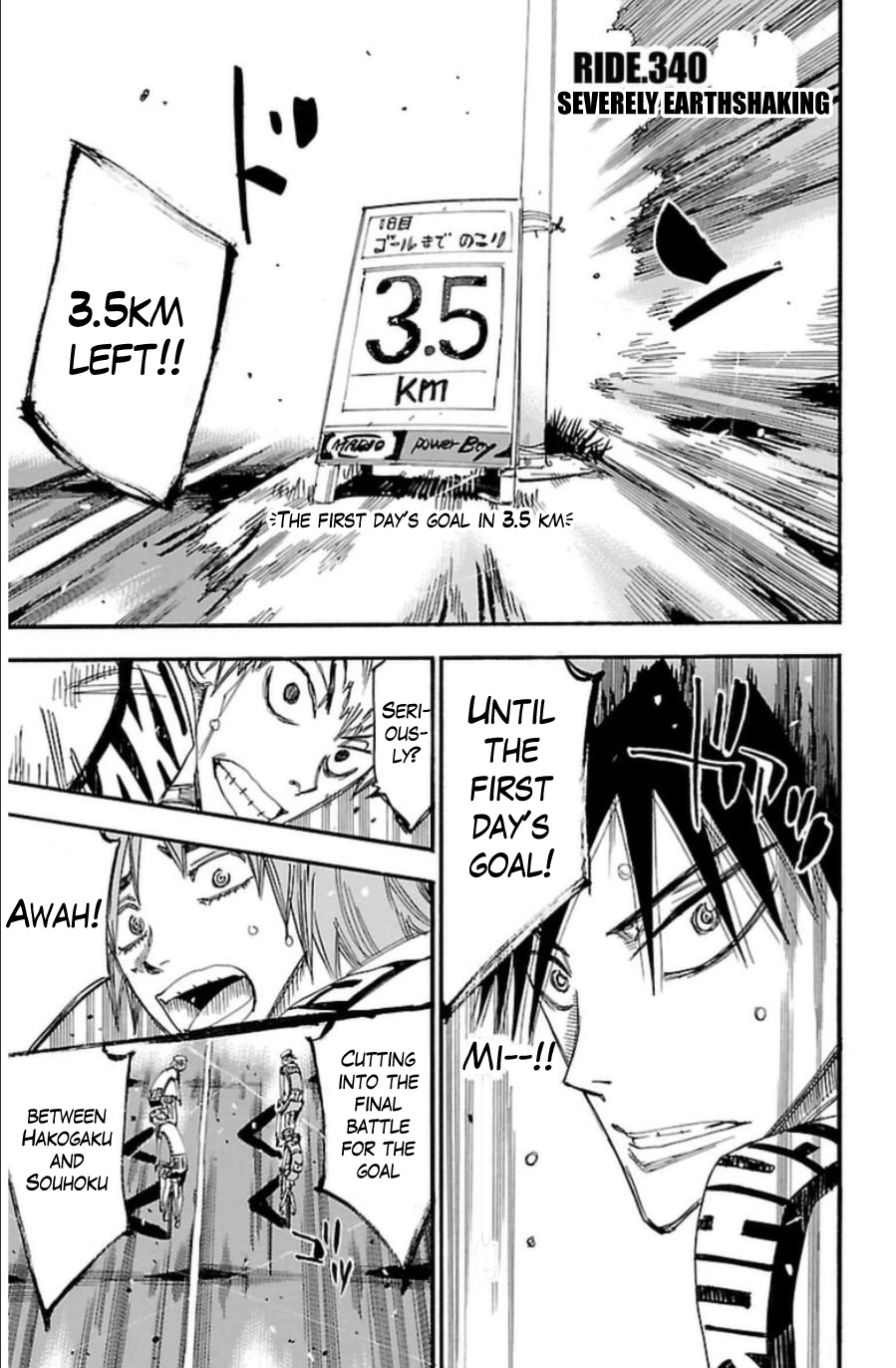 Yowamushi Pedal chapter 340 page 1