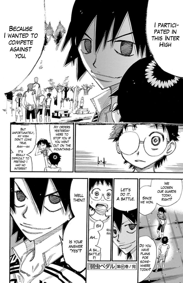 Yowamushi Pedal chapter 355 page 20