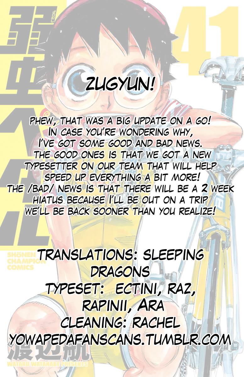 Yowamushi Pedal chapter 355 page 21