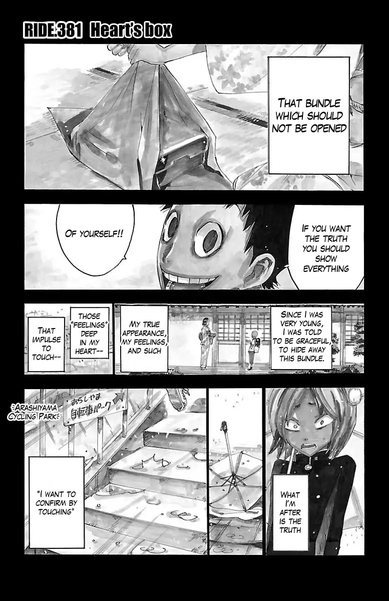 Yowamushi Pedal chapter 381 page 1