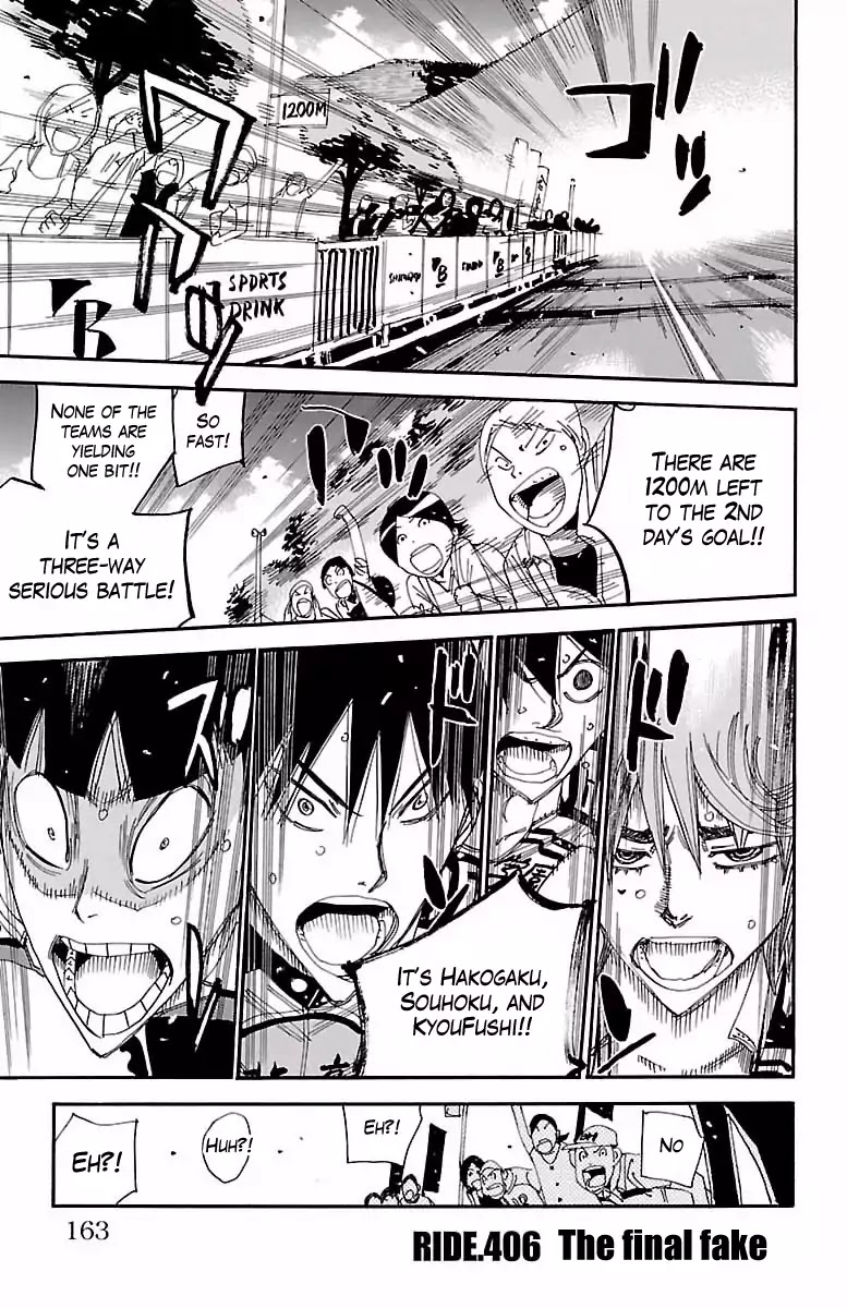 Yowamushi Pedal chapter 406 page 1