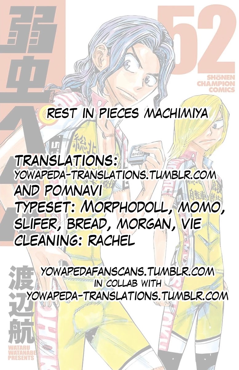 Yowamushi Pedal chapter 444 page 18