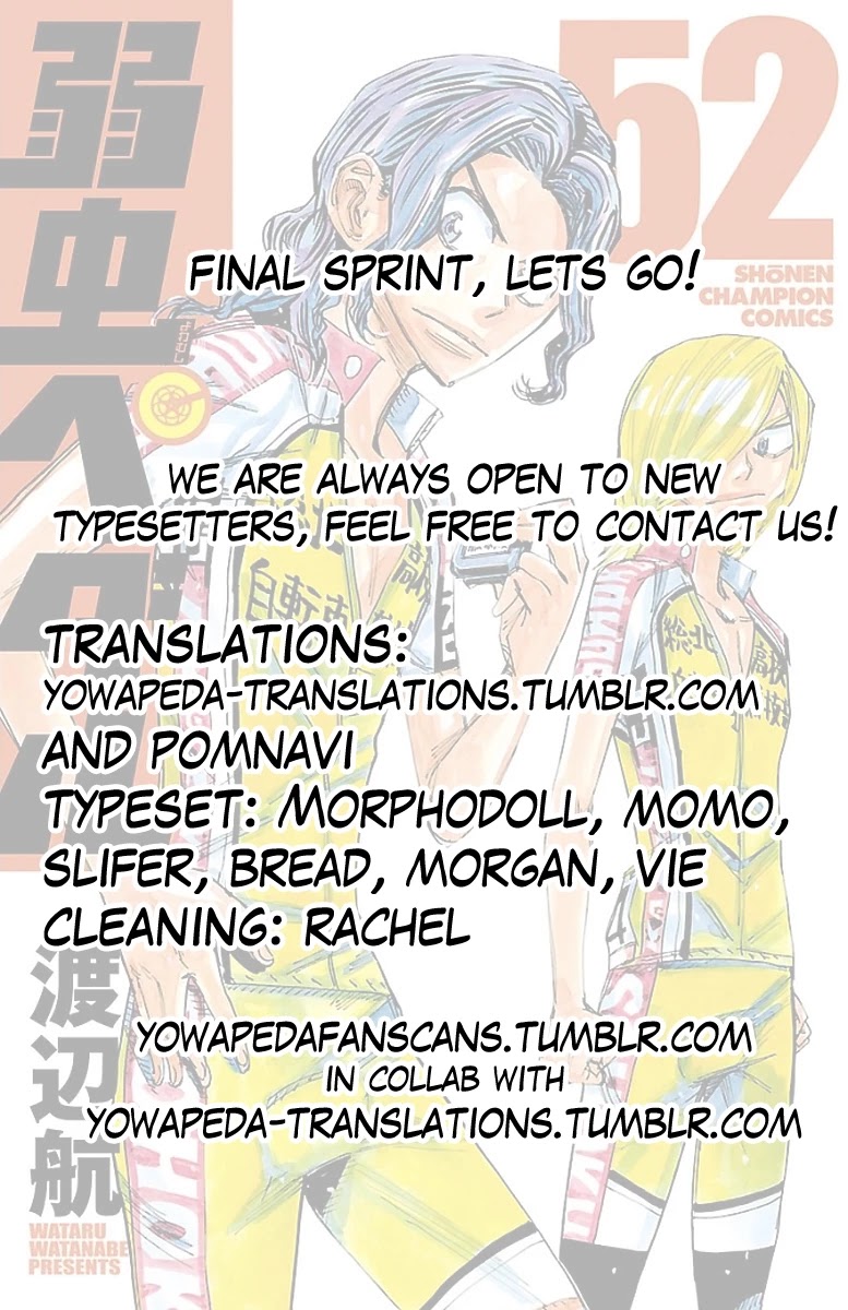 Yowamushi Pedal chapter 446 page 19