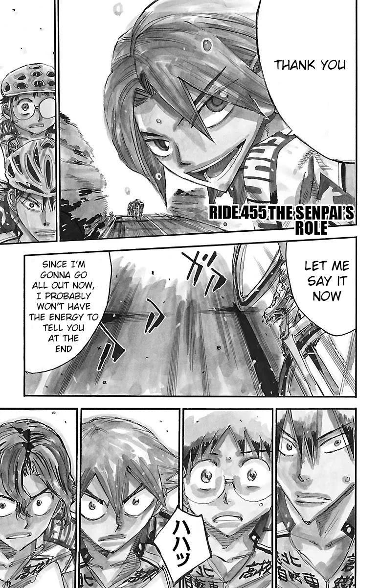 Yowamushi Pedal chapter 455 page 1