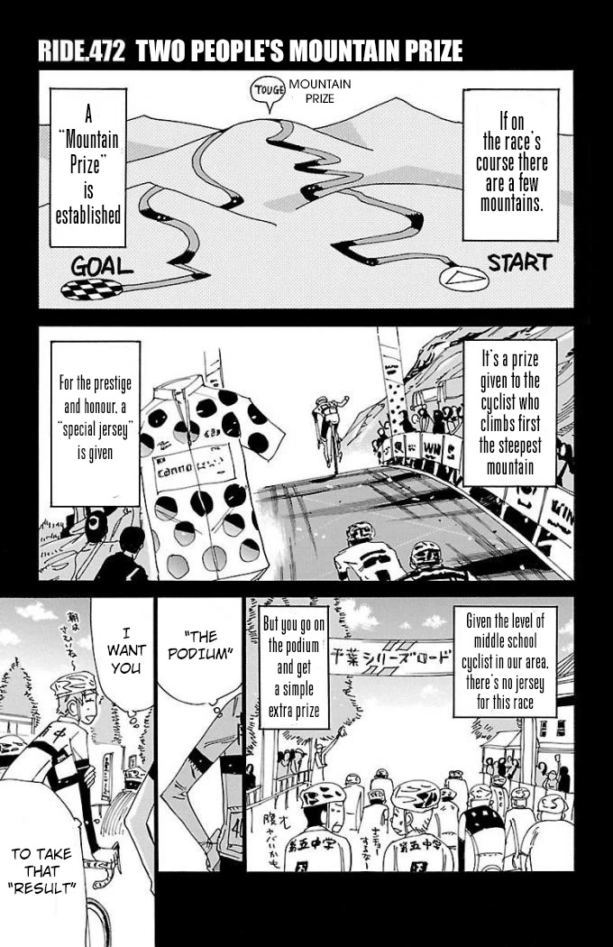 Yowamushi Pedal chapter 472 page 1