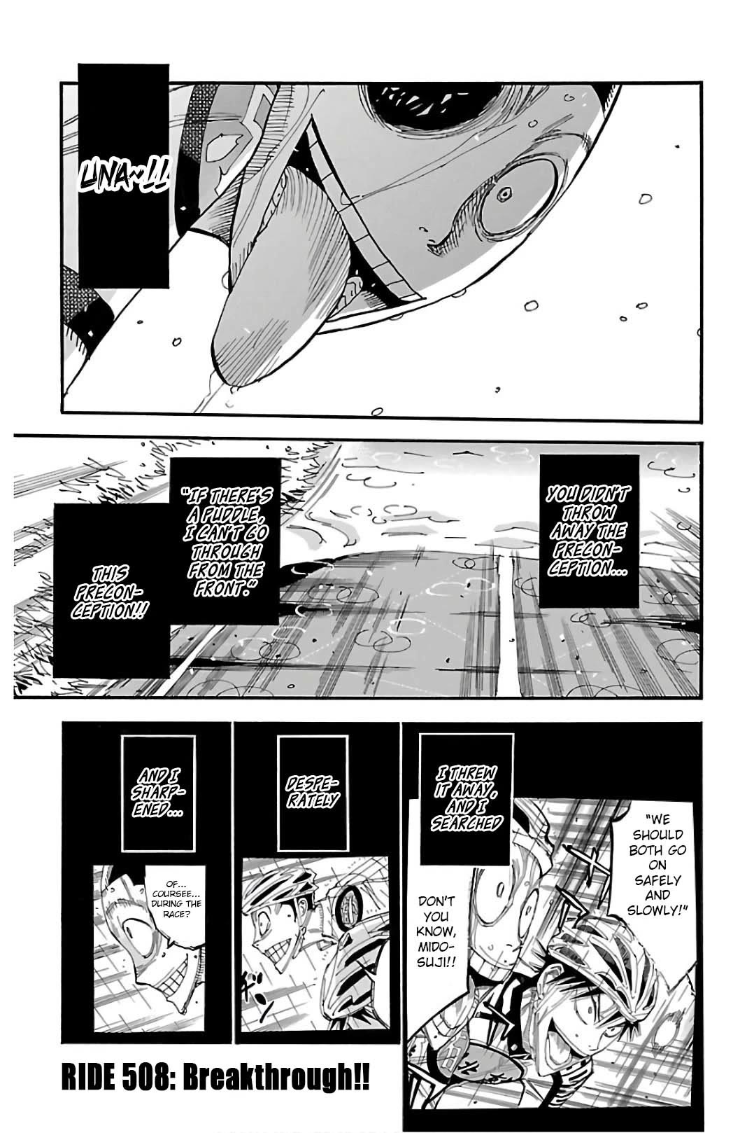 Yowamushi Pedal chapter 508 page 1