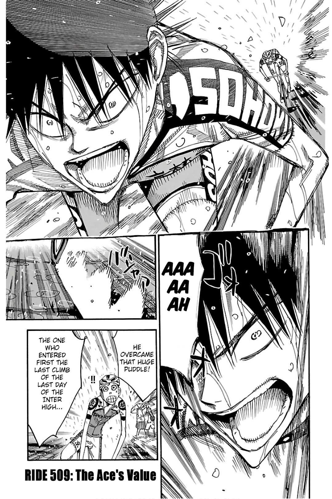 Yowamushi Pedal chapter 509 page 1