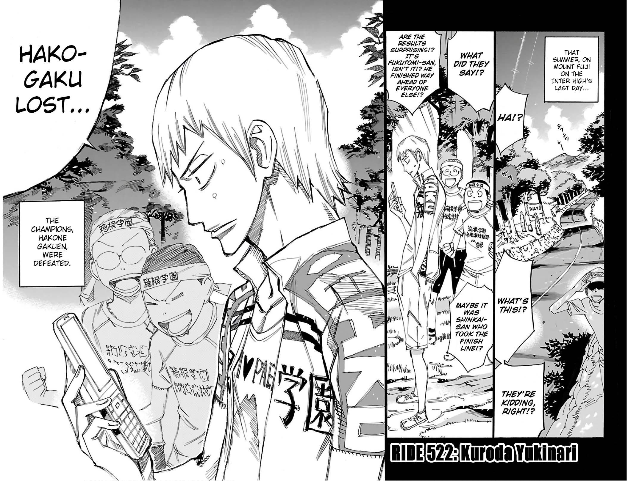 Yowamushi Pedal chapter 522 page 4
