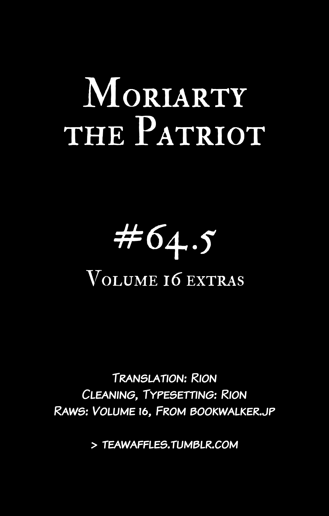 Moriarty the Patriot chapter 64.5 page 1